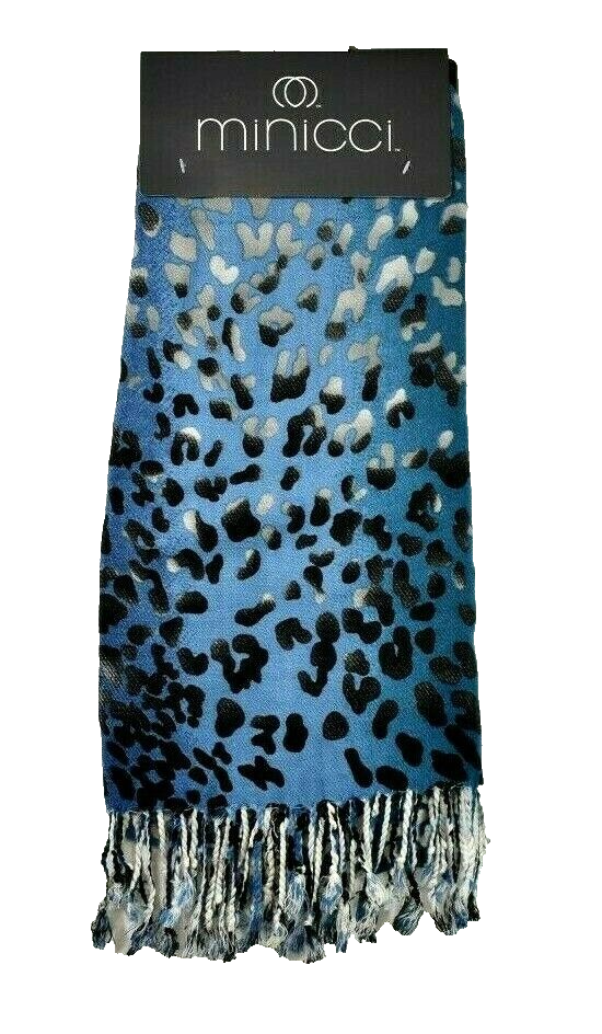 Women's Minicci Blue, Black & White Fashion Scarf NWTD