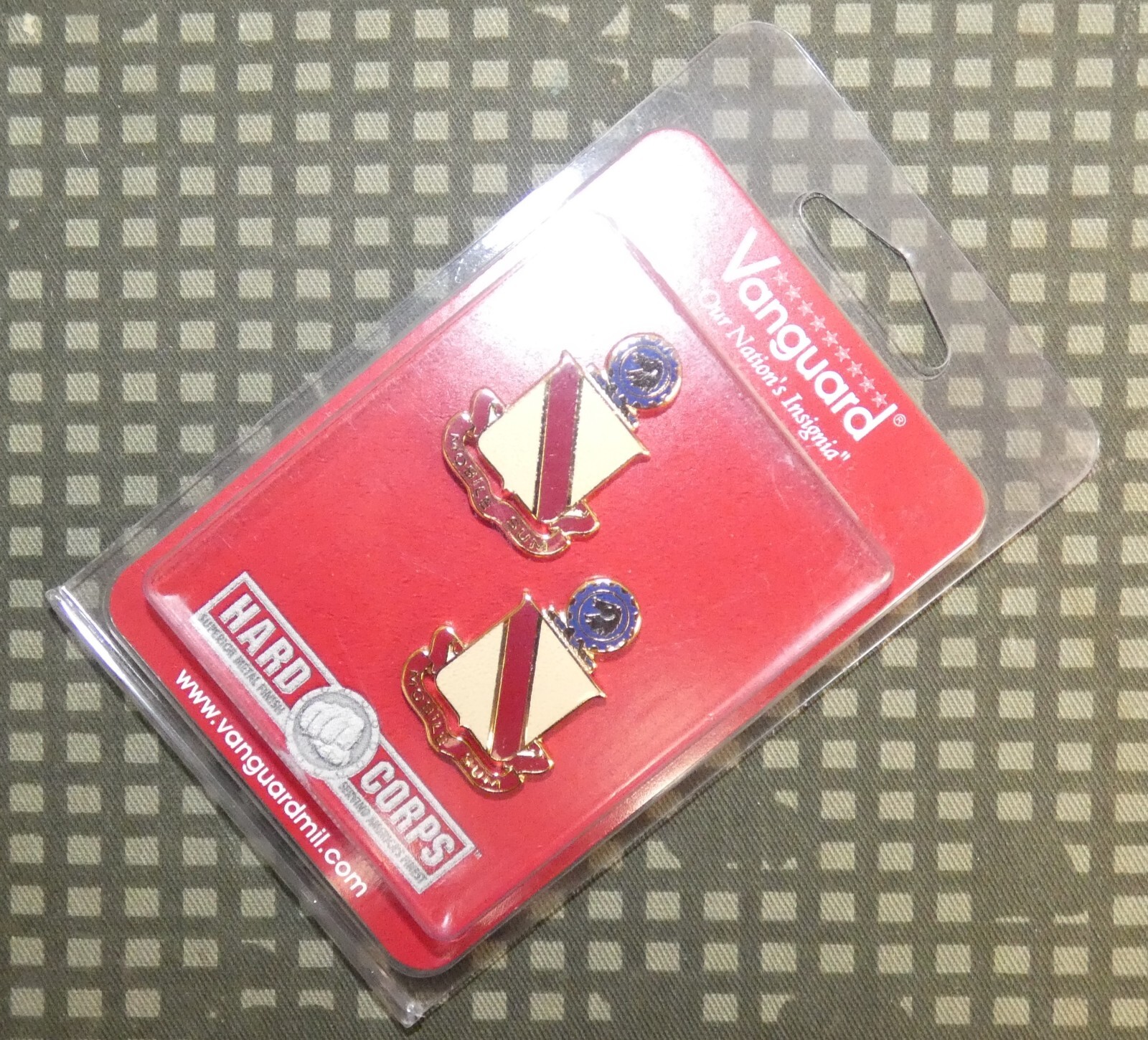 Original US Army 2nd Support Battalion DUI Unit Crest (Vanguard, pair)