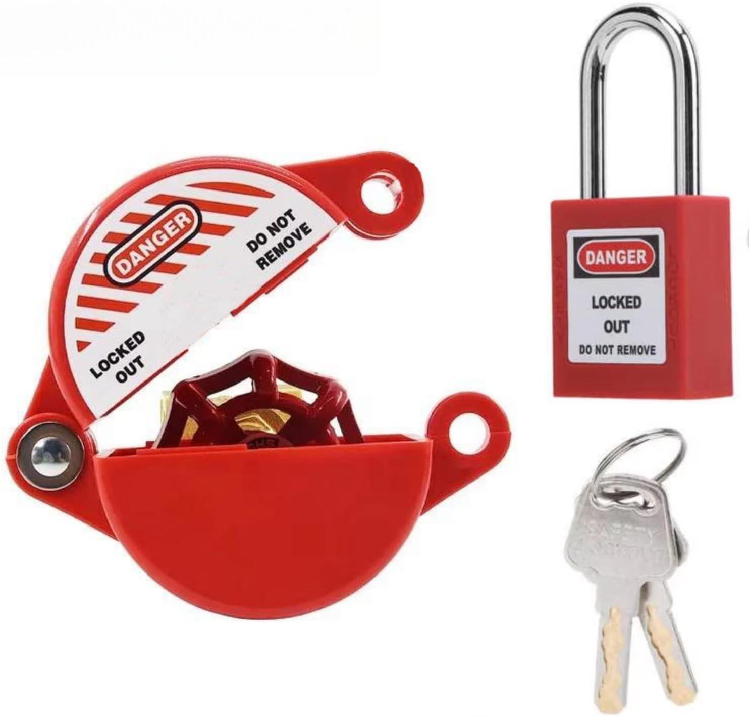 NEW Gate Valve Lockout Device and Safety Padlock, Outdoor Faucet Lock for Outdoo