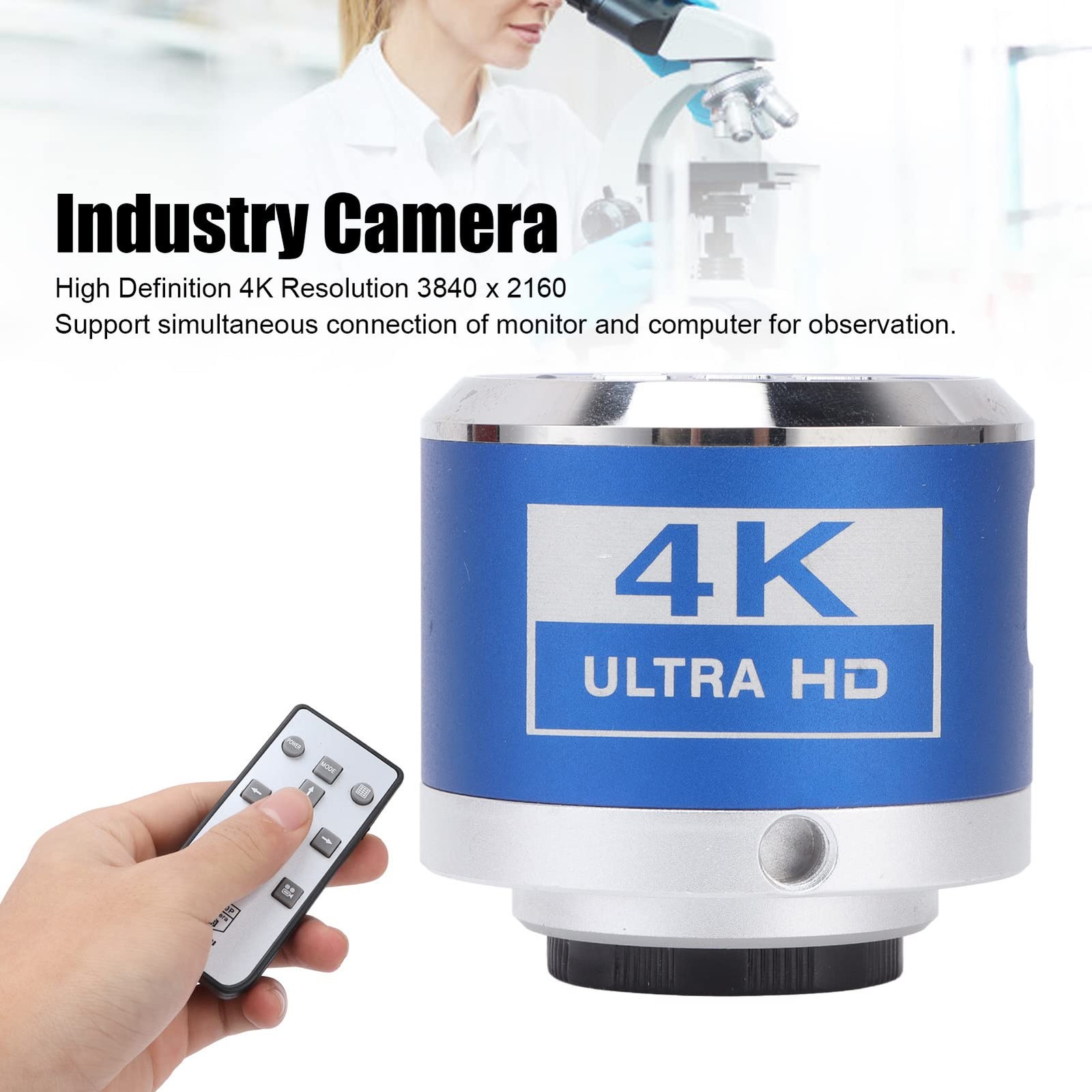 Digital Microscope Camera, 4K HDMI Camera with Remote Control for Photo, Vide...