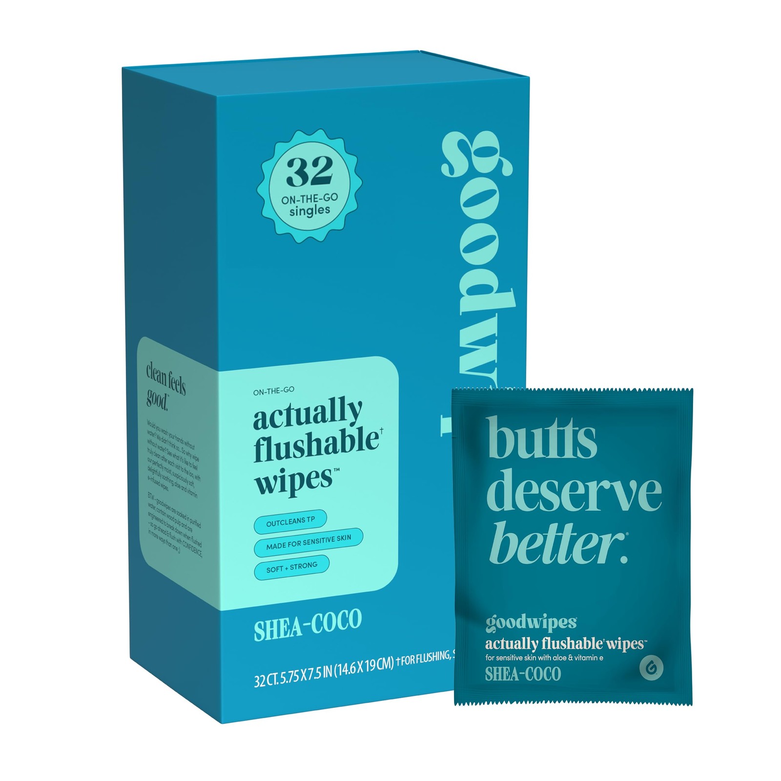 Flushable Wipes  Individually Wrapped Butt Wipe for OntheGo Adults  Portable ...