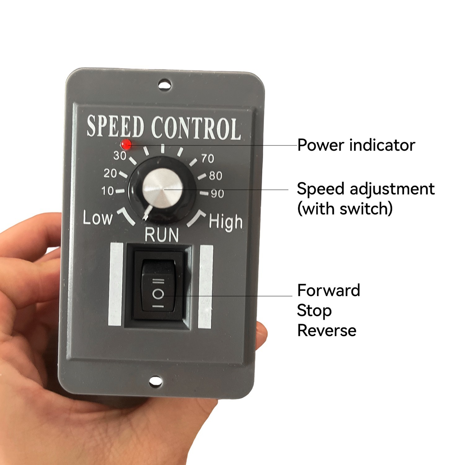 40A PWM DC Motor Speed Controller 12V 24V 36V 48V Variable Speed Switch Reverse