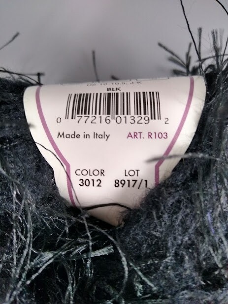 Moda Dea PRIMA Eyelash Yarn - Black #3012 NEW