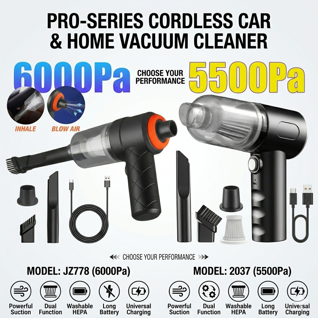 Electric Air Duster Mini Blower Vacuum Cleaner Dust for Car/PC/Keyboard/Pet/Home