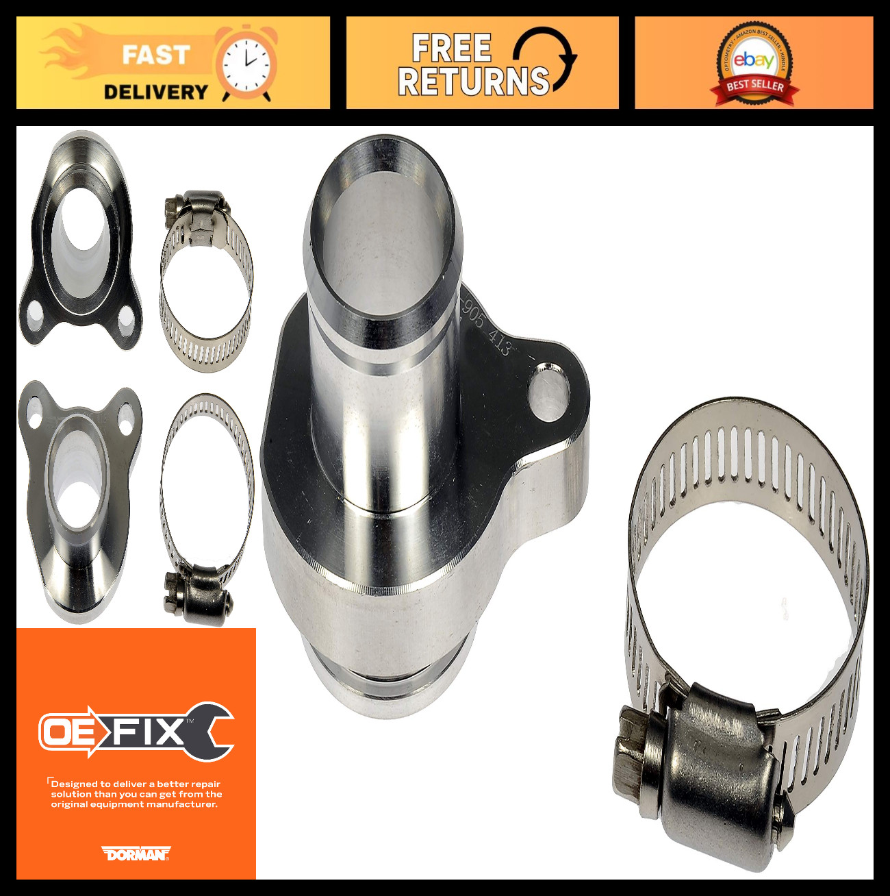 Thermostat Hose Flange Repair Kit for BMW Models - OE Fix, Durable & Reliable