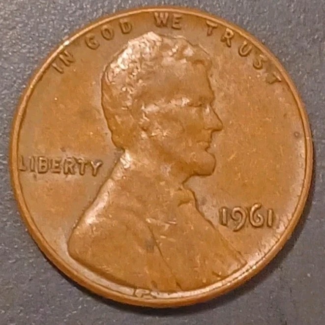 1961 Lincoln Memorial Cent/Penny US No Mint Mark Old Coin Circulated 3.1g