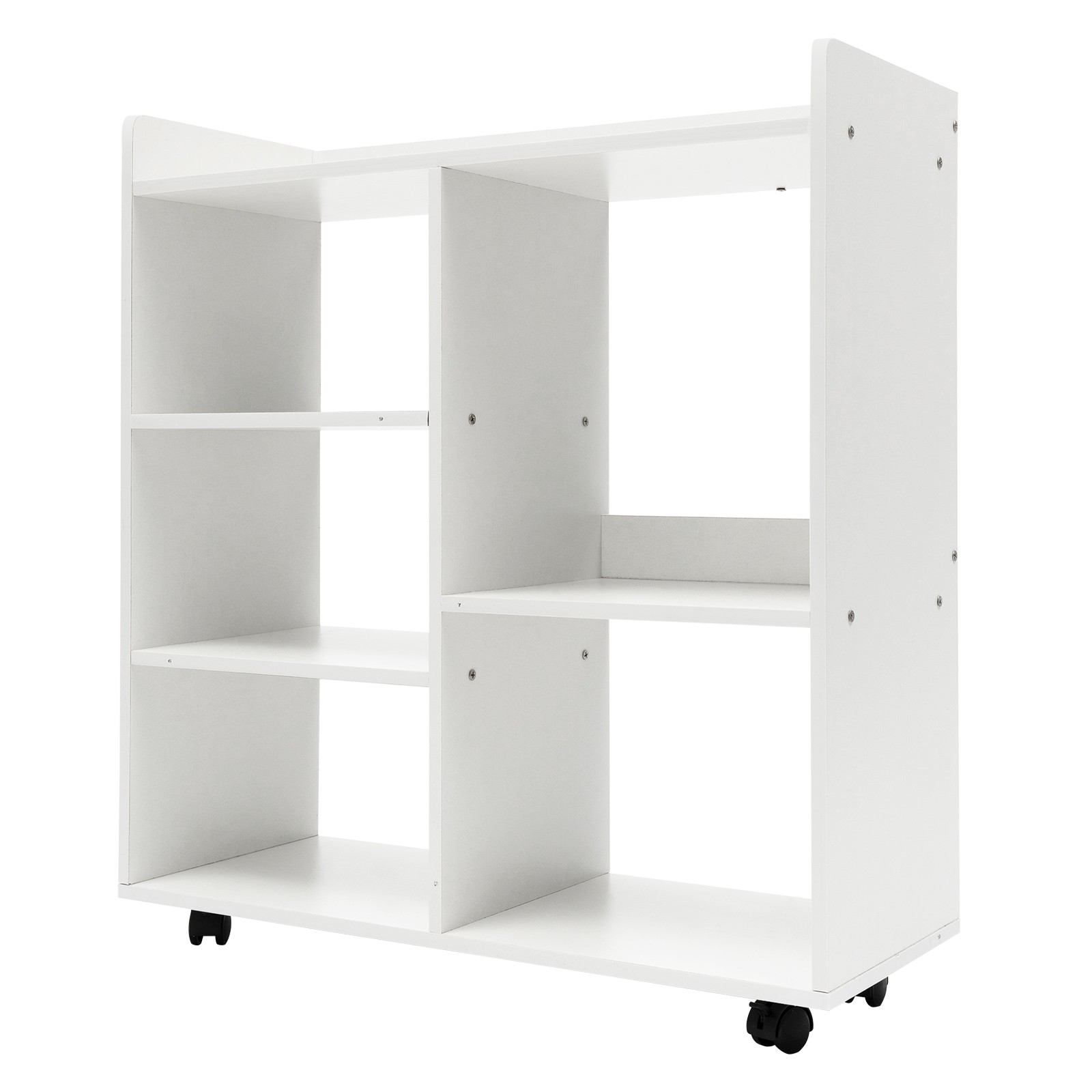 23.6*9.4*26 in Warm White Filing Cabinet Storage Shelf Mobile Printer Stand