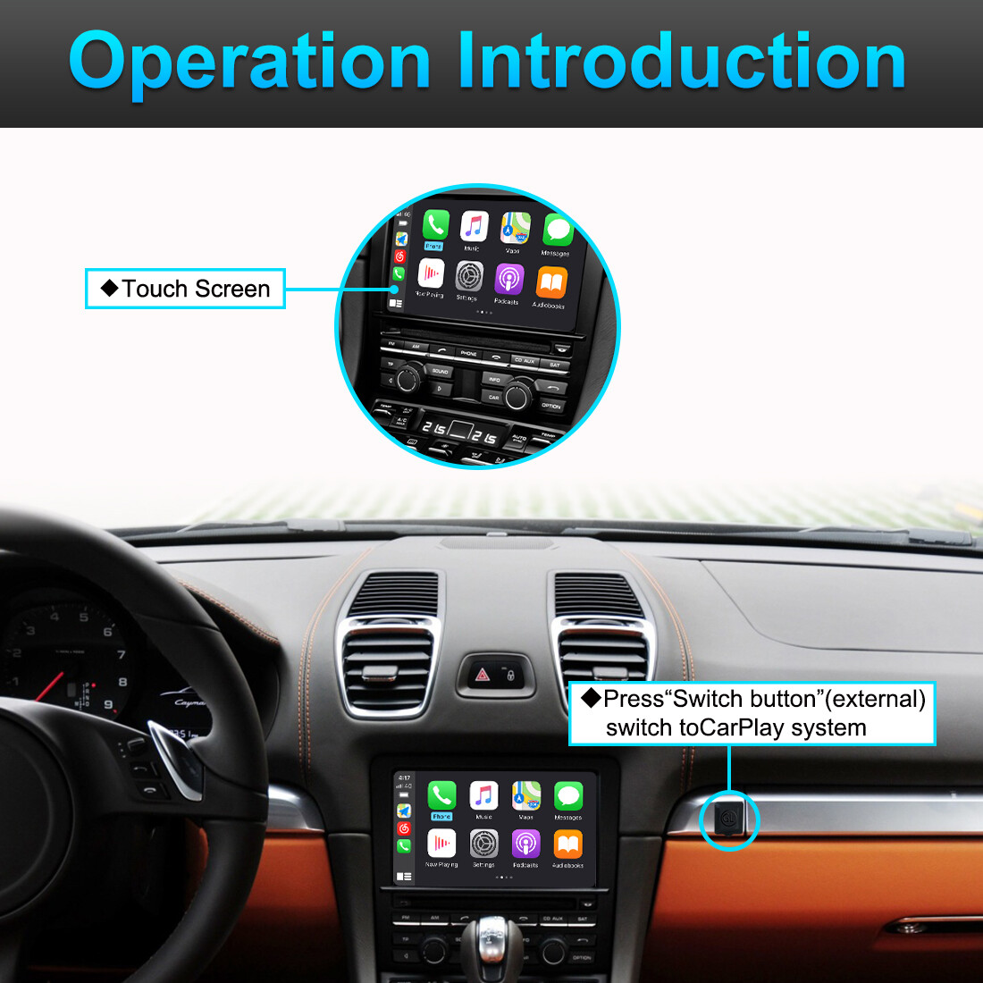 For Porsche CDR 2010-2016 Wireless Apple CarPlay Android Auto Interface