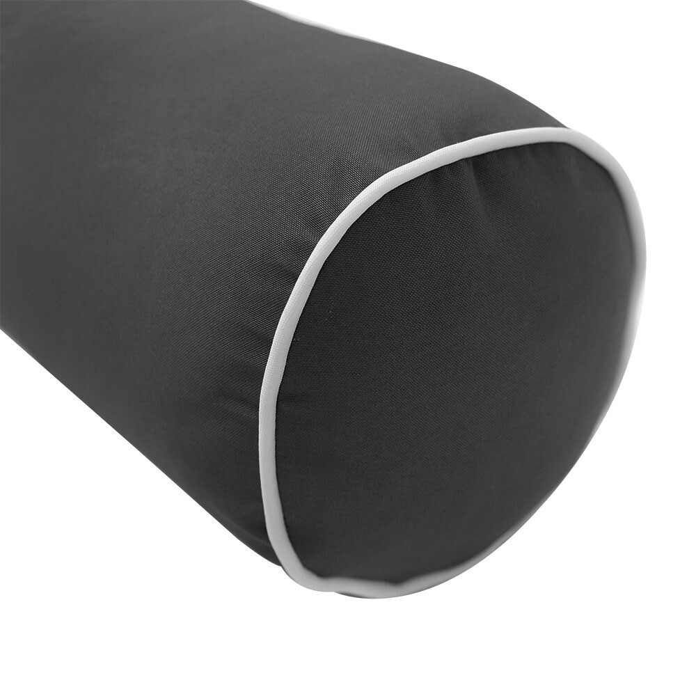 |SLIPCOVER ONLY| S6 Contrast Piped Trim Bolster SlipCover Twin-XL 78"x8" AD003