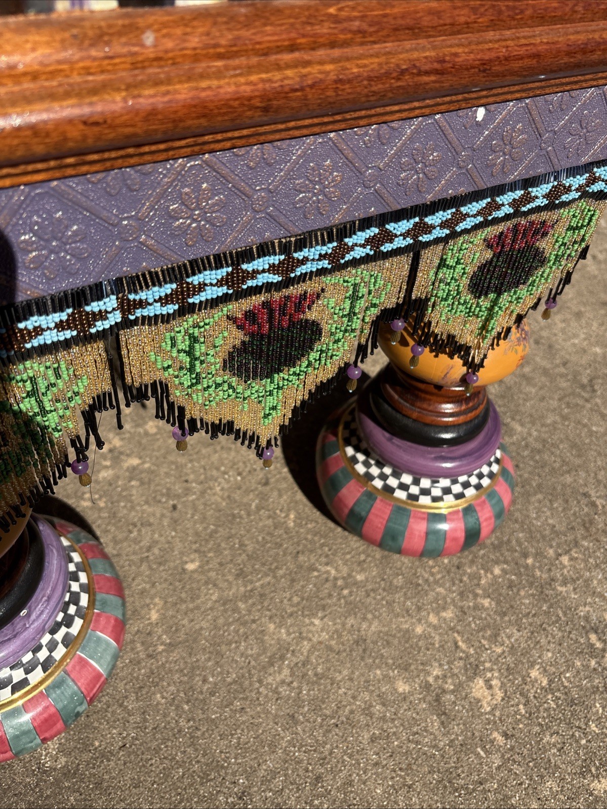Vintage Mackenzie Childs Ridiculous Bench Amazing