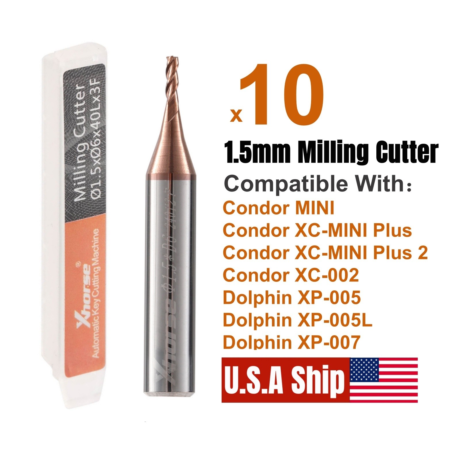 Xhorse 1.5mm Milling Cutter For Condor XC-Mini Plus/ XC-002 /XP005/XP007/ XP005L