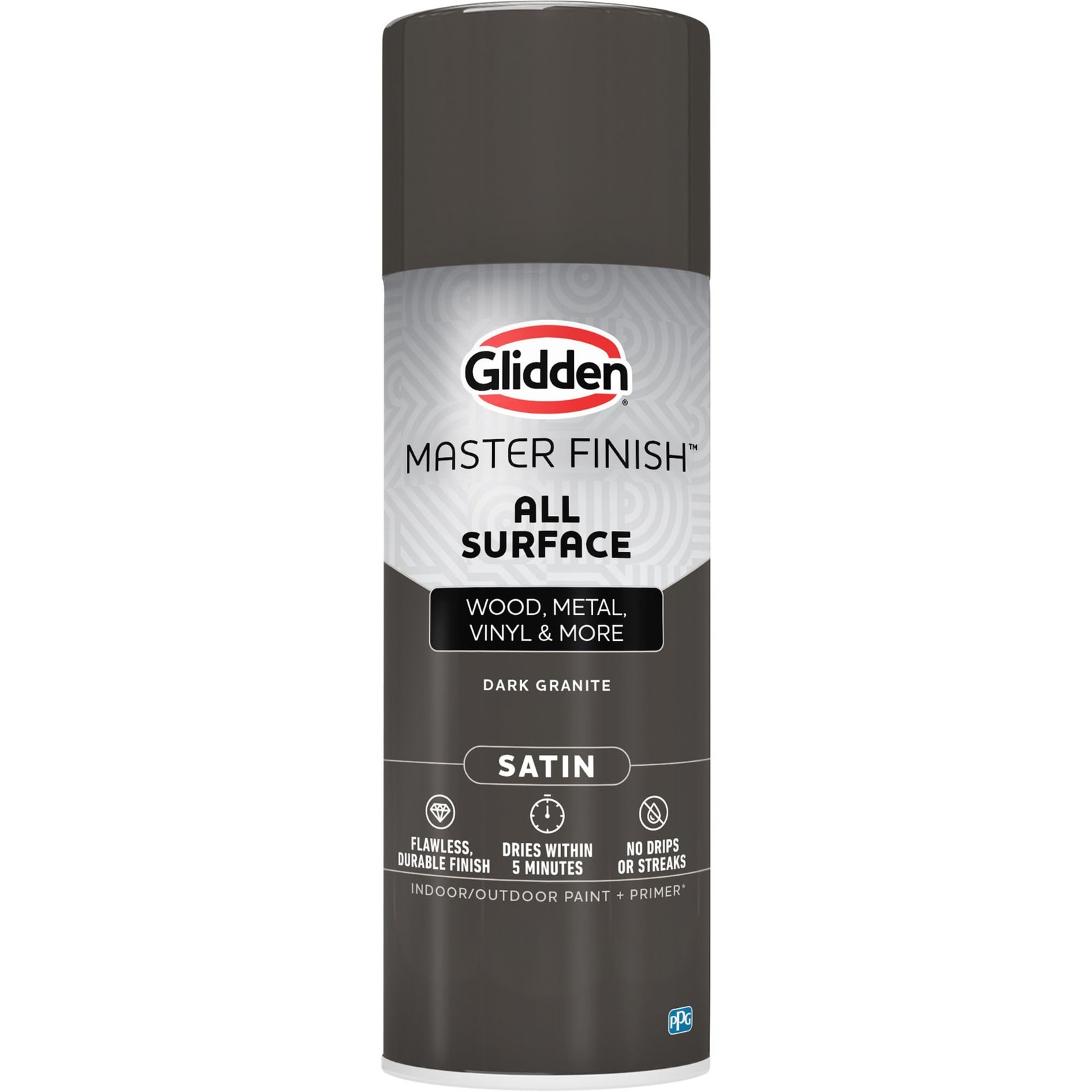 Satin Dark Granite All Surface Spray Paint and Primer - 12 oz. Can