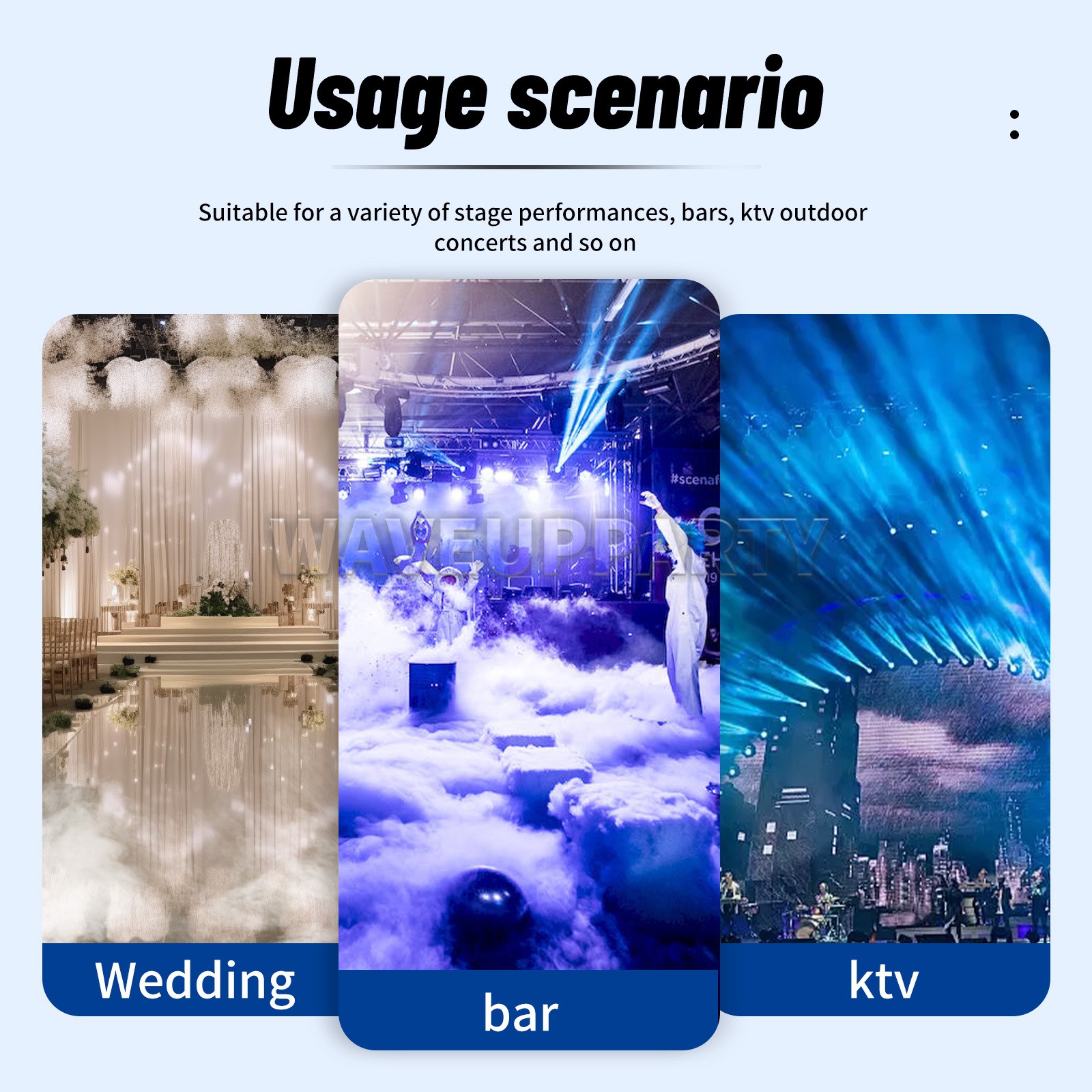 PAIDUN 1500W LED RGB Smoke Fog Effect Machine DJ Event Show Wedding Halloween