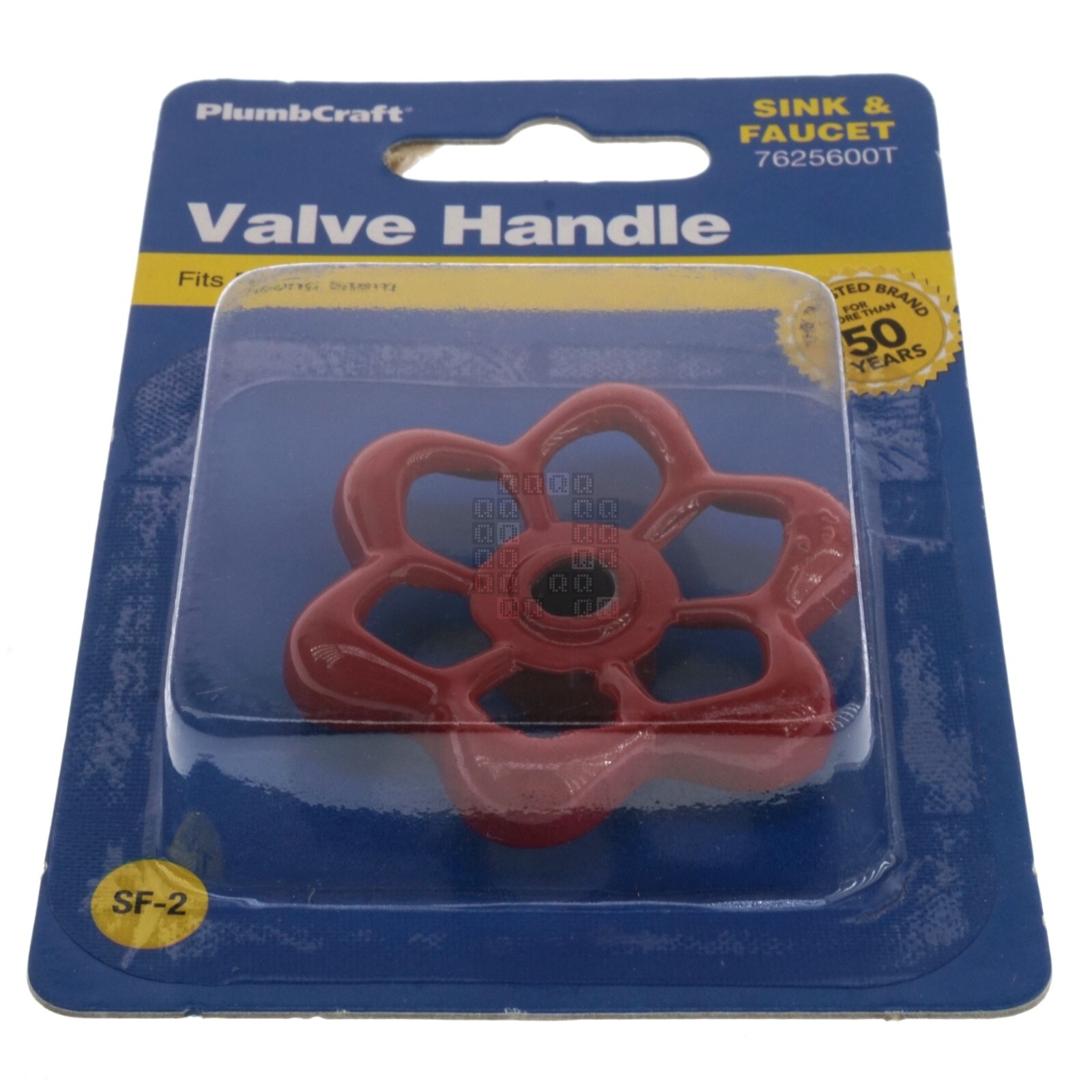 PlumbCraft 7625600T Round Stem Valve Handle, Red