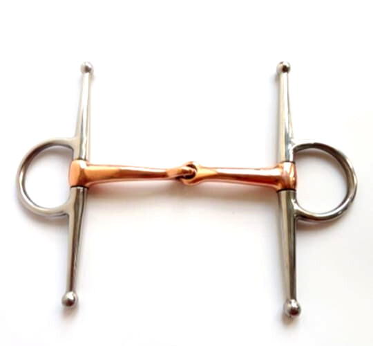 5"–7" Full Cheek Snaffle Bit Stainless Steel with Copper Mouth Horse Riding Bit