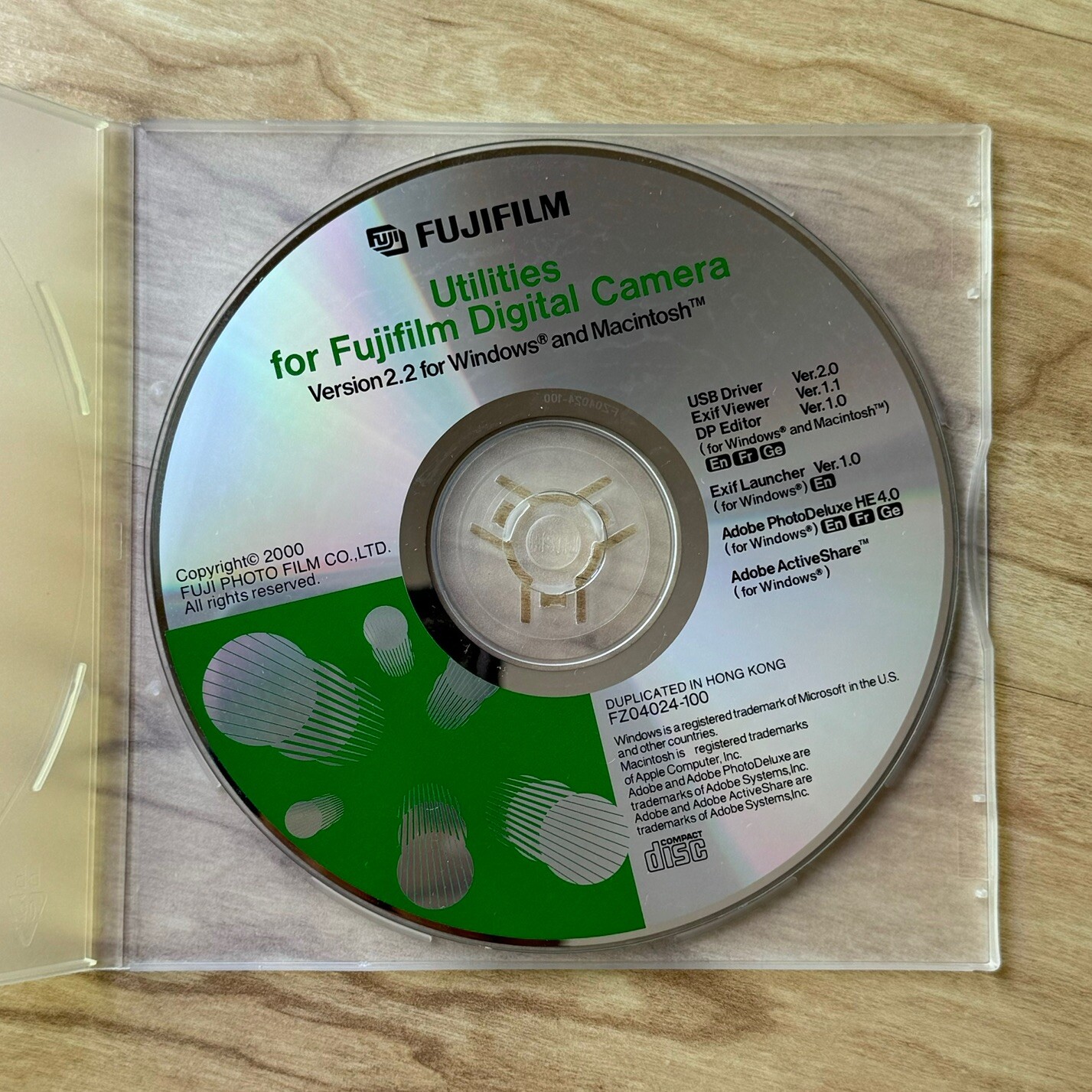 FUJIFILM UTILITIES FOR FUJIFILM DIGITAL CAMERA VERSION 2.2 WINDOWS & MAC 2000 CD