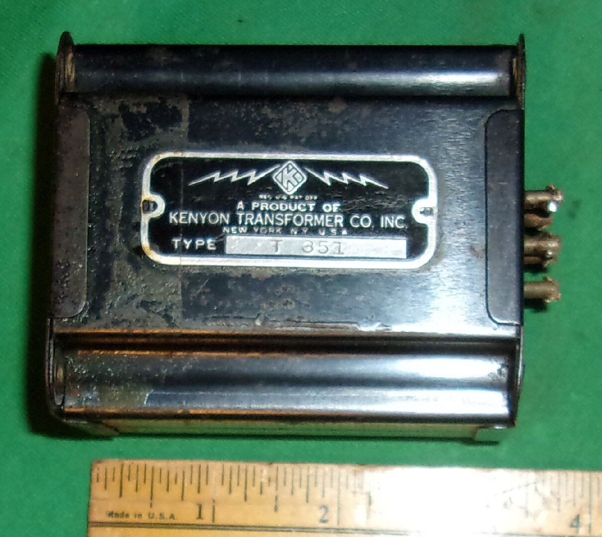 TRANSFORMER Power FILAMENT 6.3VCT @ 3A KENYON T-351 Clean! Tested OK!