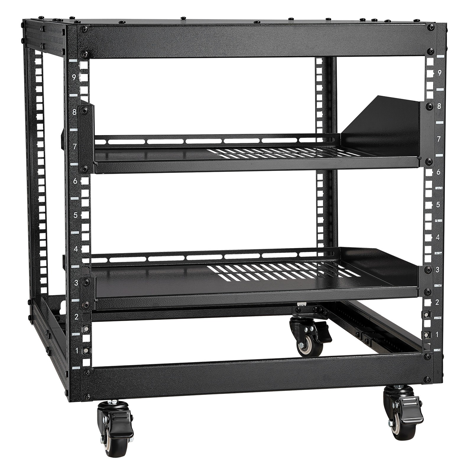 Uimoso 9U Adjustable 4-Post Open Frame Server Rack for Network Equipment