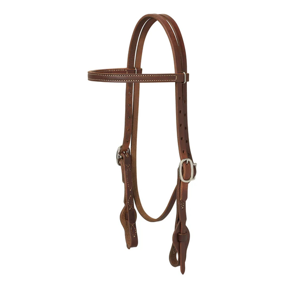10-0518 Weaver Working Tack Quick Change Single-Ply Browband Headstall Tab Ends