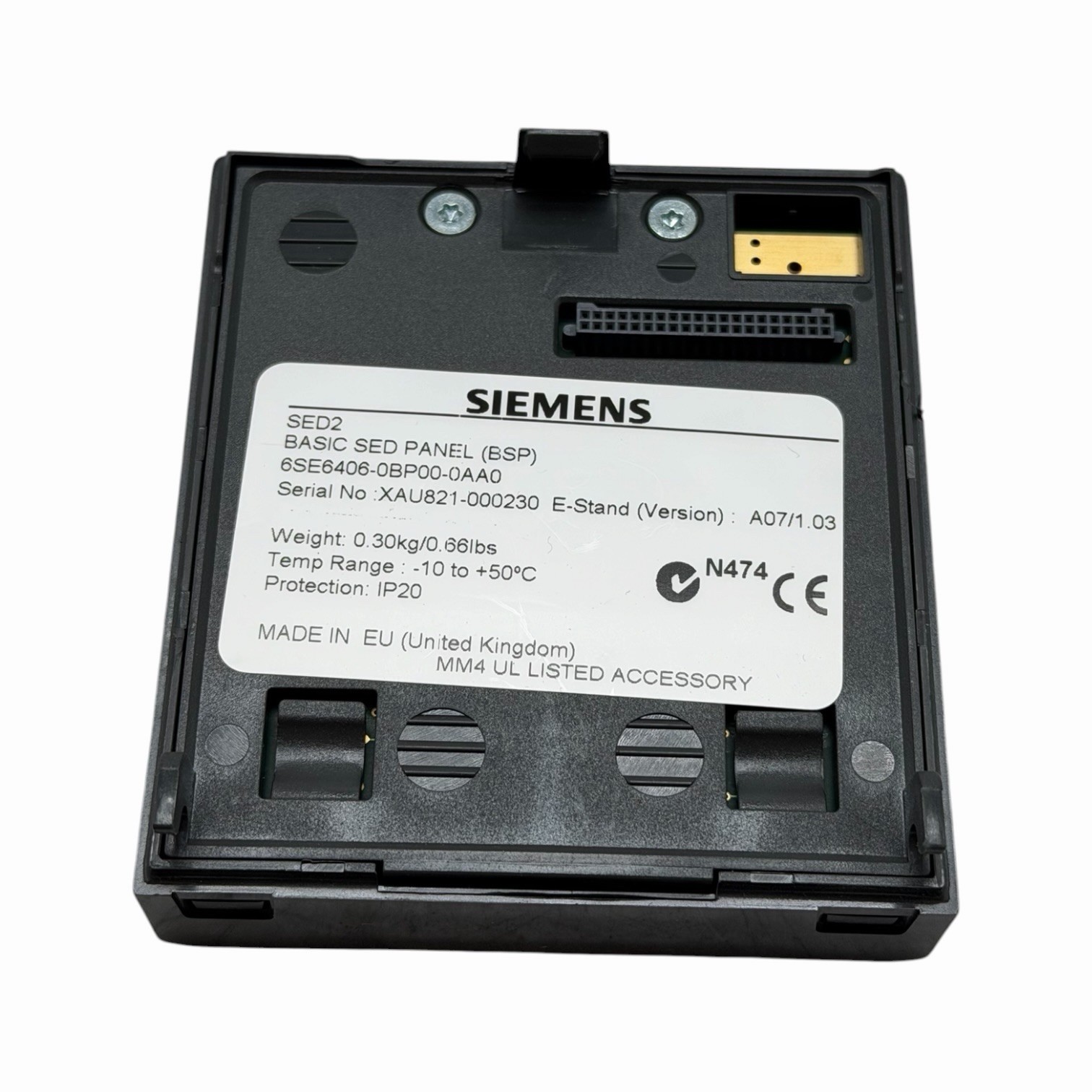 Siemens SED2 6SE6406-0BP00-0AA0 Basic SED Panel (BSP) 6SE6 406-0BP00-0AA0