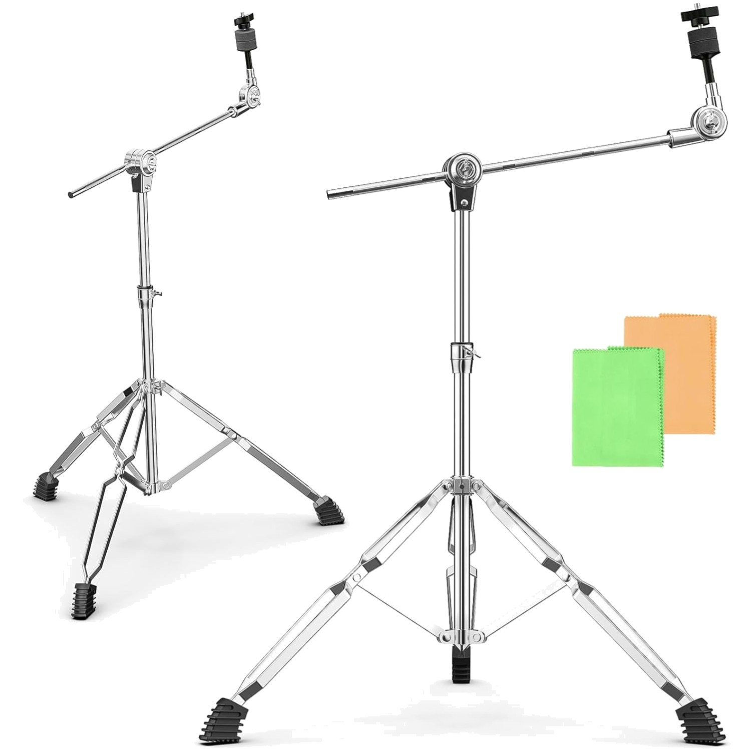 2 Pack Boom Cymbal Stand, Adjustable Cymbal Stand Boom Stand for Drum Hardwar...
