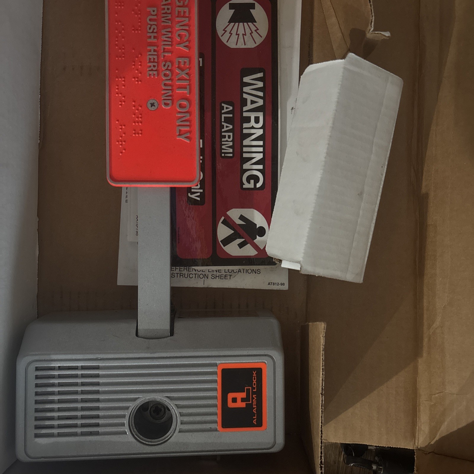 Alarm Lock Systems ALARM 250 US28 W/18” CLAPPER ARM & ACCESSORIES