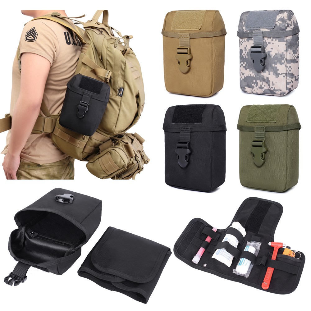 Tactical Molle First Aid Kit Pouch Emergency Folding Bag Outdoor Tool Waist Pack