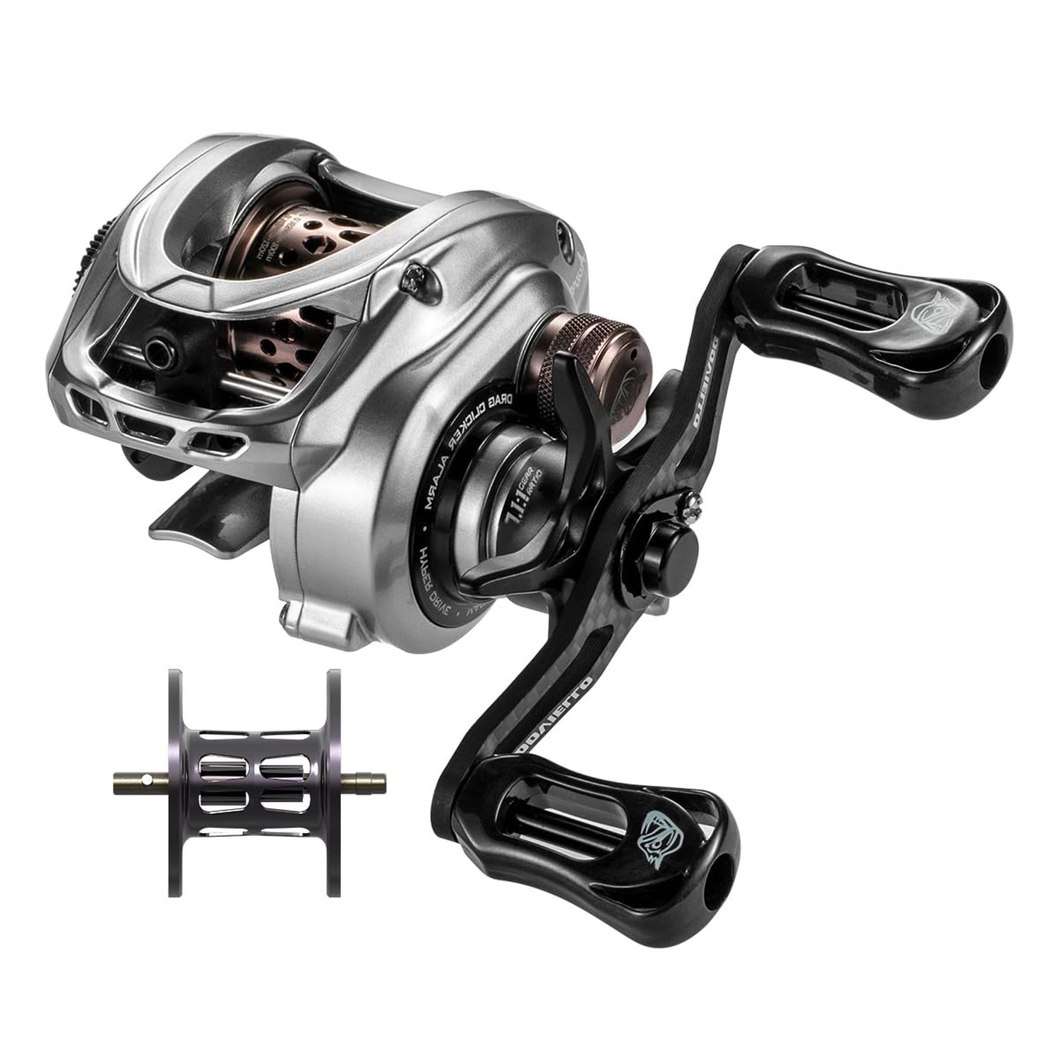 HICC50 Compact Baitcaster Fishing Reels - 4.7oz Ultra Smooth Bait Finesse Cas...