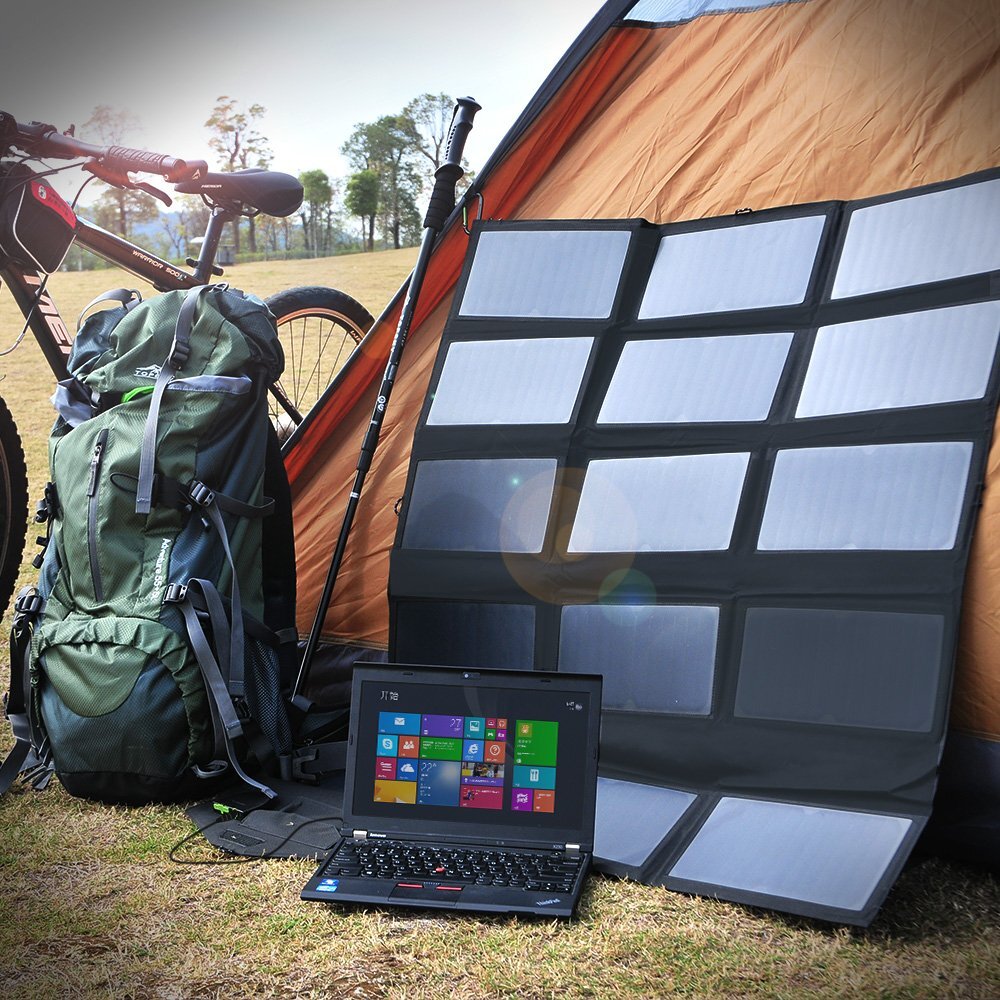 ALLPOWERS 100W Solar Panel Foldable Portable Solar Panel Kit for Laptop, Camping