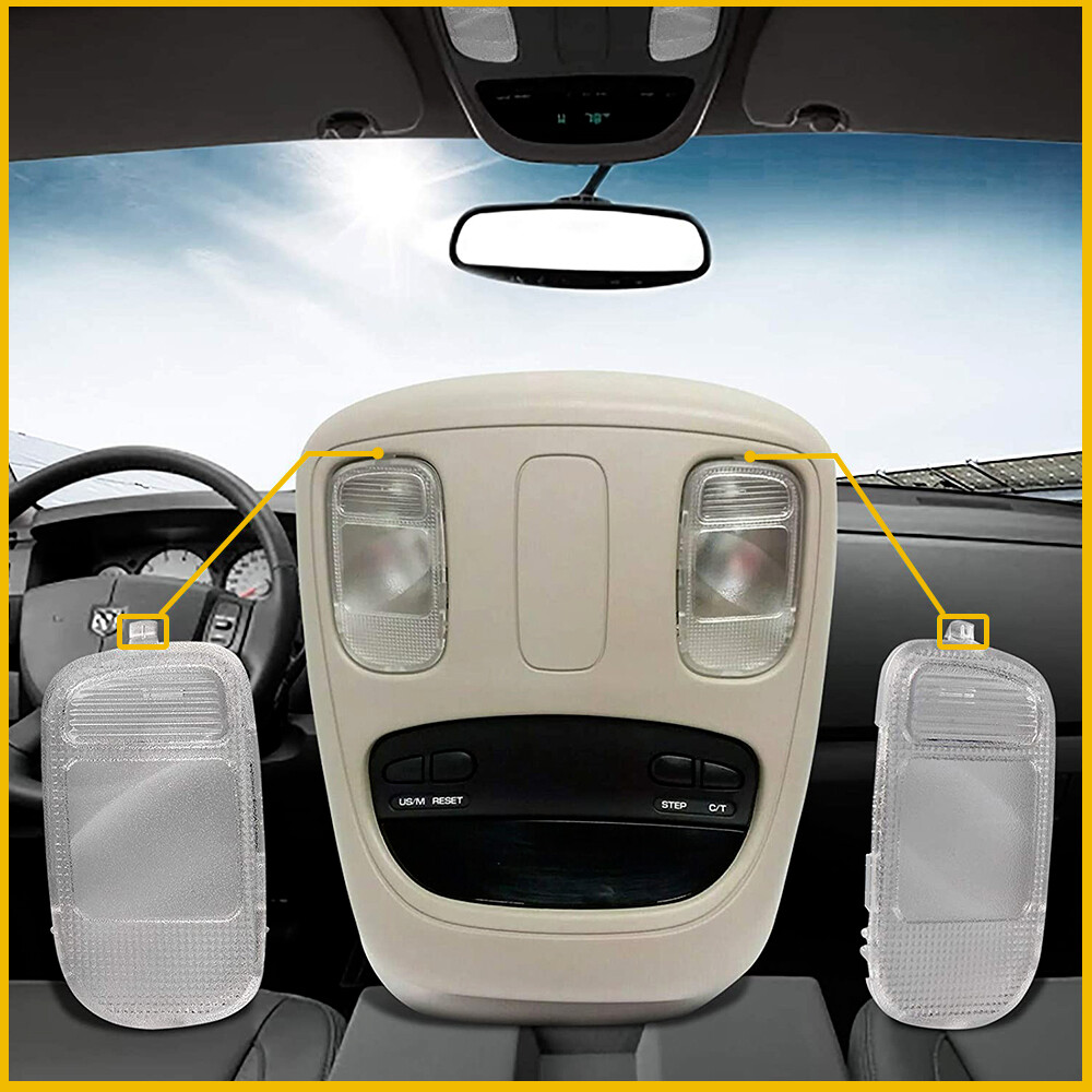 For 2002-08 Dodge Ram 1500 2500 3500 Overhead Console Dome Map Light Cover Lens