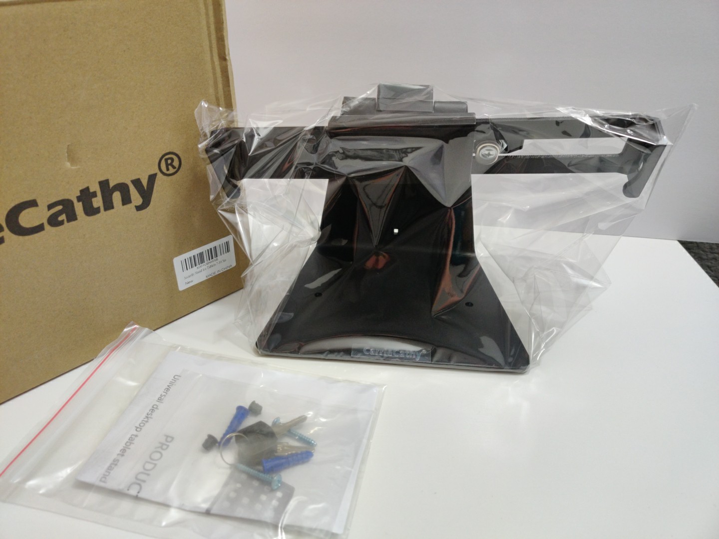 CarrieCathy Desktop Anti-Theft Security Kiosk POS Stand Holder Black 7"-10.5"