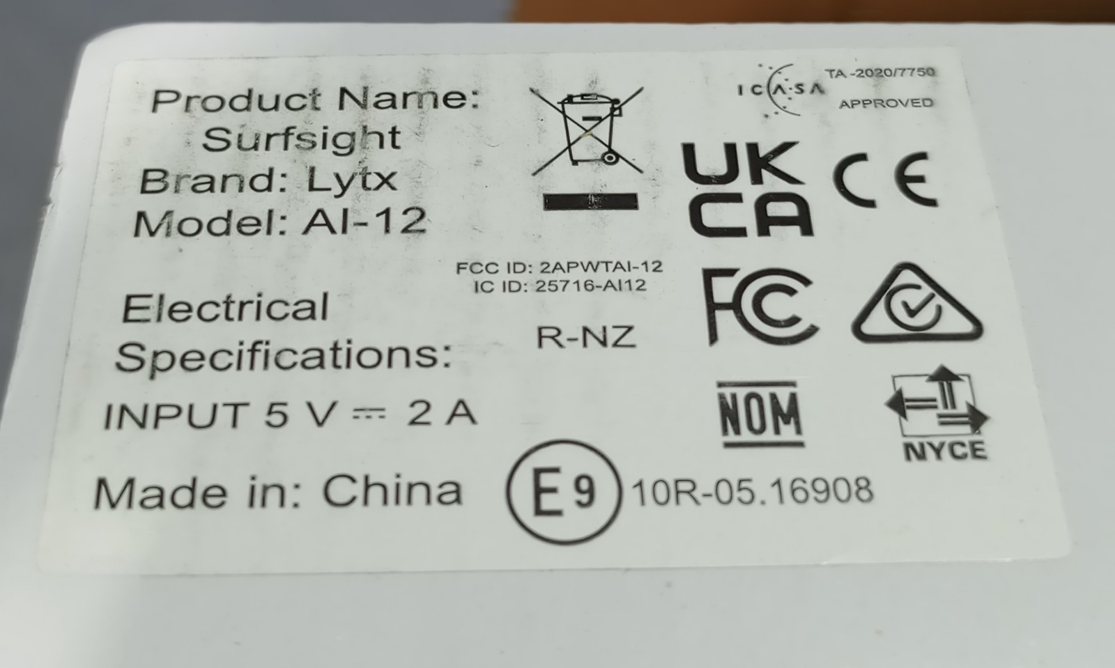 Surfside Lytx AI-12