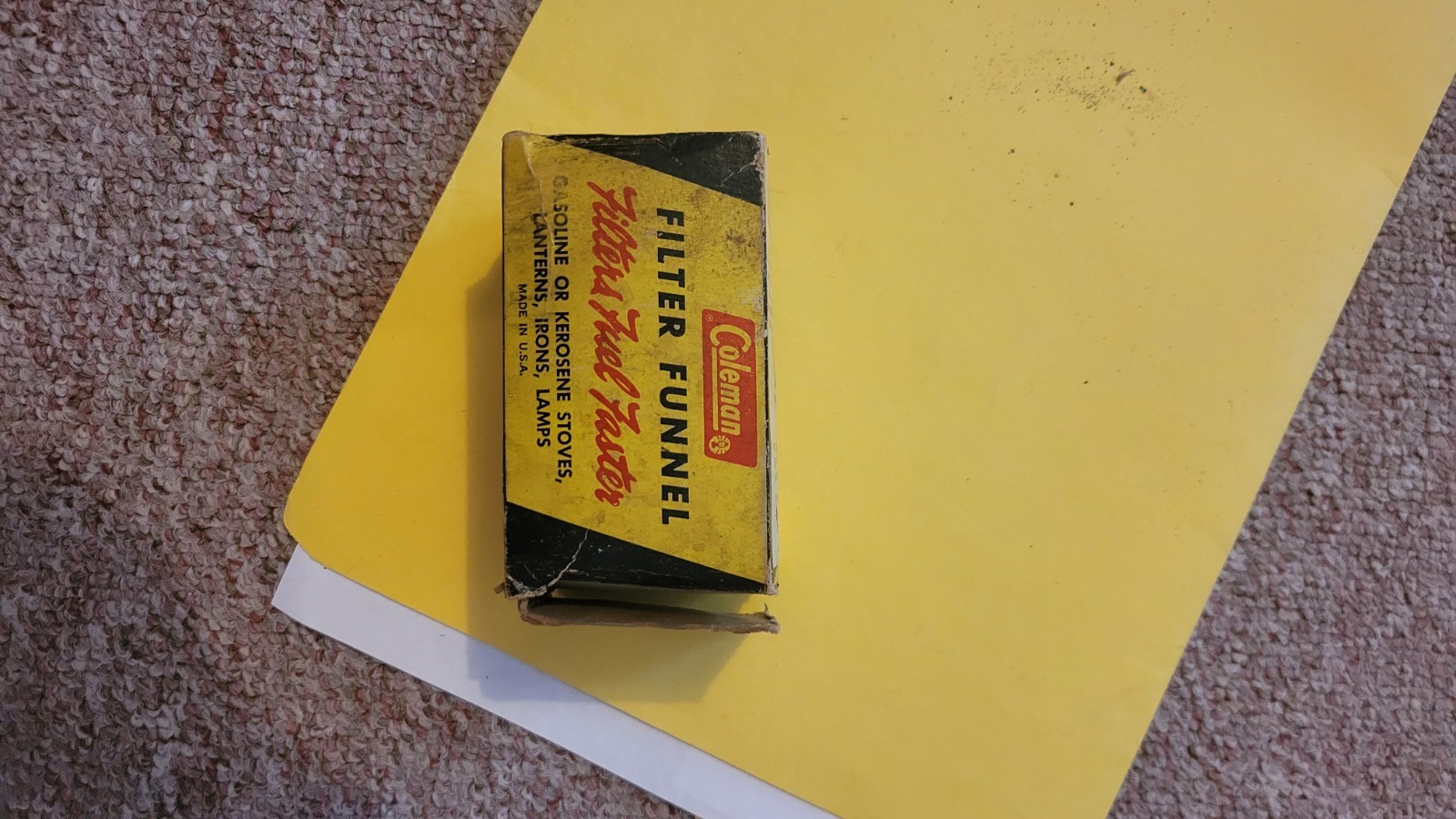 COLEMAN NOS ALUMINUM FUEL FILTER FUNEL #0- LOOK!!!!