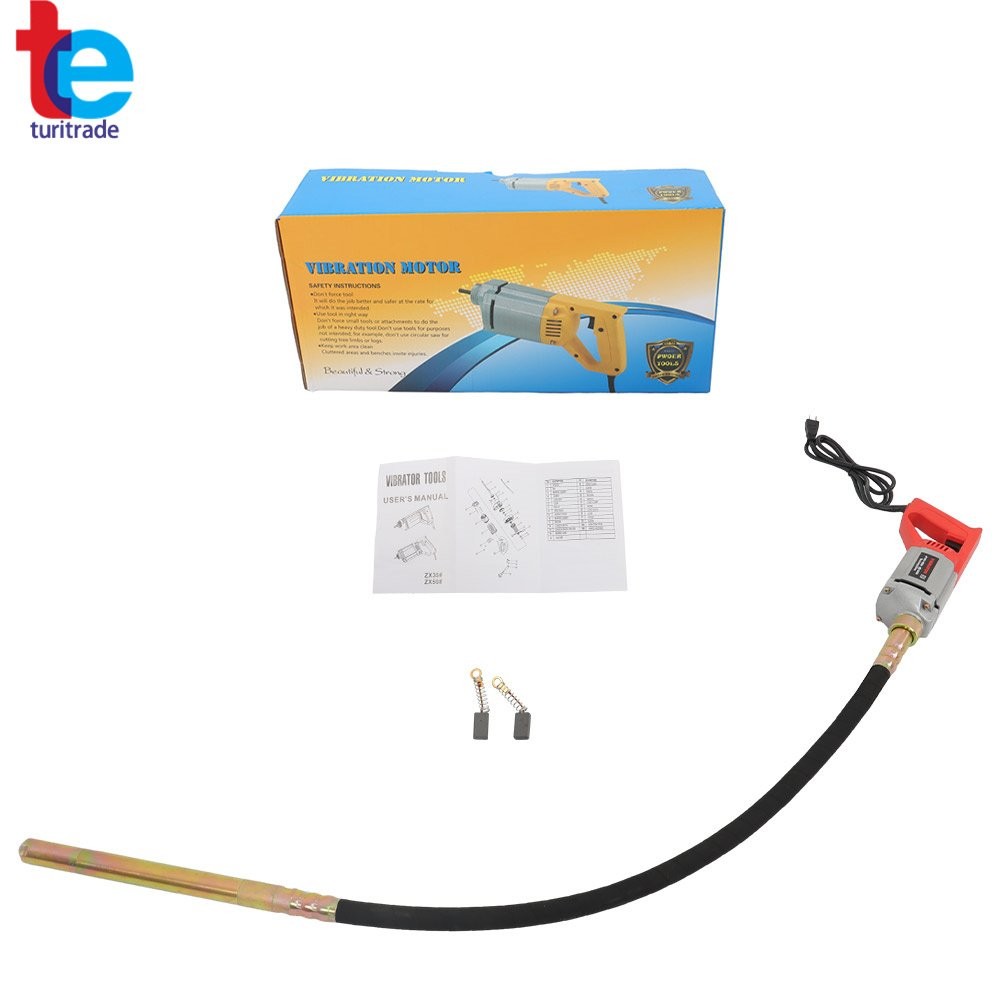 Portable 1300W 110V 5' Electric Concrete Vibrator For Cement Concrete Vibrator