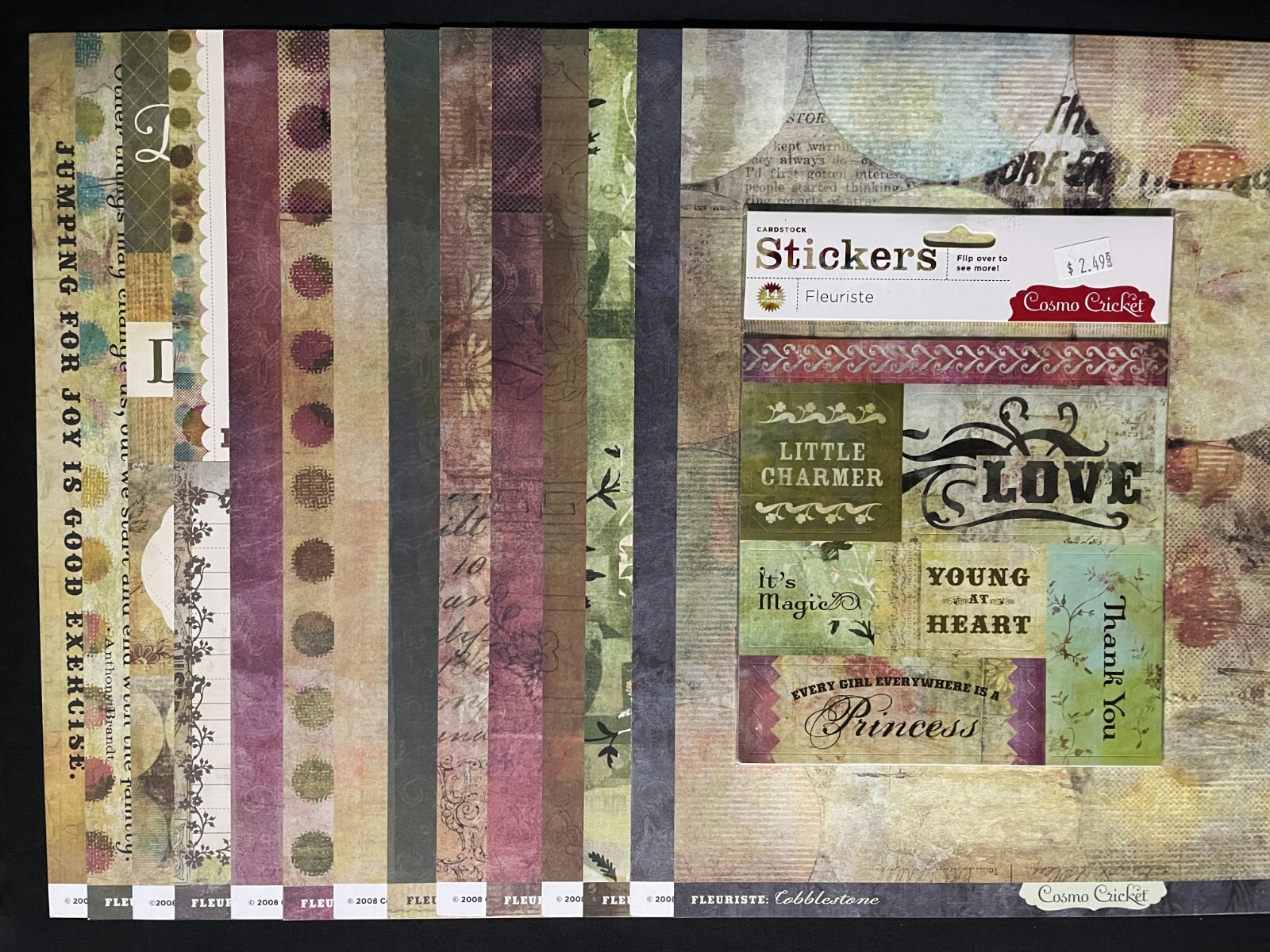 COSMO CRICKET "FLEURISTE" 12X12 DS HEAVY PAPER AND STICKERS