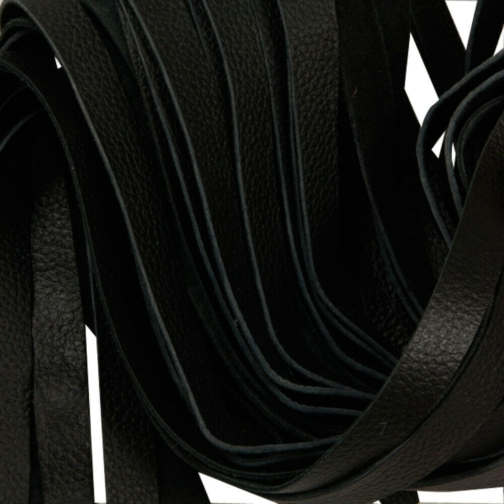 Genuine Cow Hide Leather Flogger 25 Tails with Solid Wooden Handle Whip Handmade