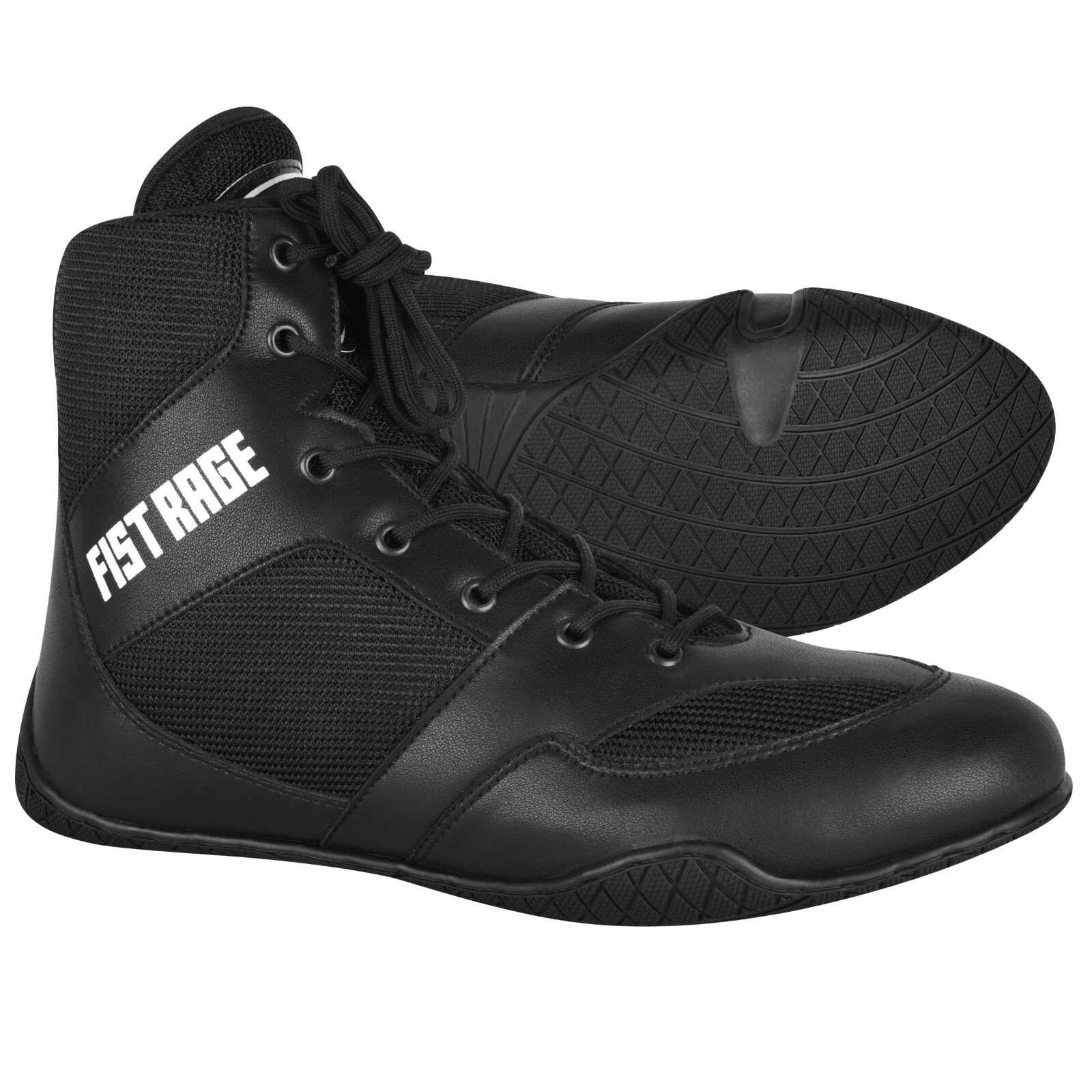 FISTRAGE Boxing Shoes Microfiber Leather Kickboxing And Training With Sting Bag