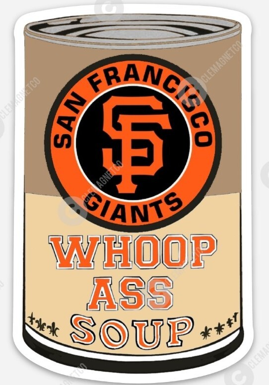 San Francisco Giants Soup STICKER - California SF Baseball MLB