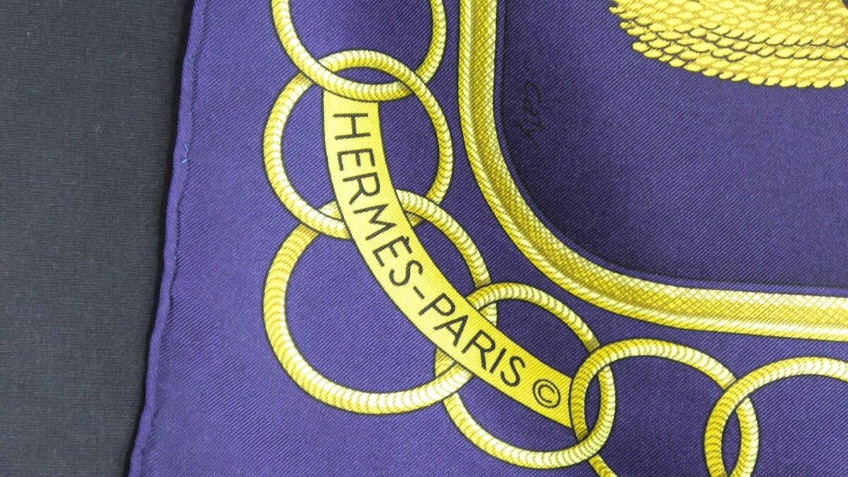HERMES item Large Scarf Scarf 90 100 Silk D403