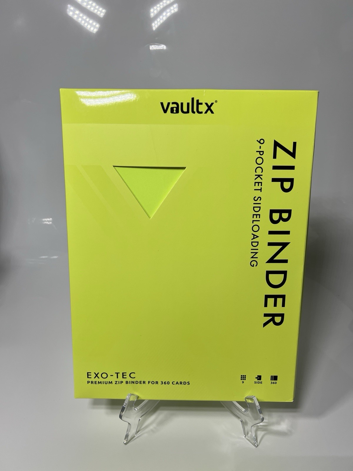 Vault X Neon Yellow 9 Pocket Exo-Tec Zip Binder Limited Edition NEW SHIPS ASAP