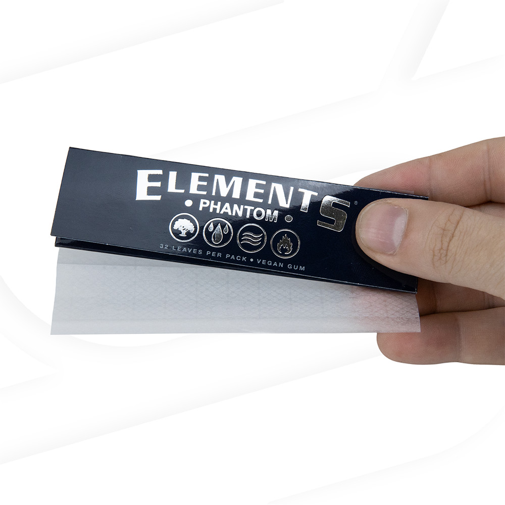 Elements King Size Wide Phantom Rolling Papers Phenomenally Thin | Full Box