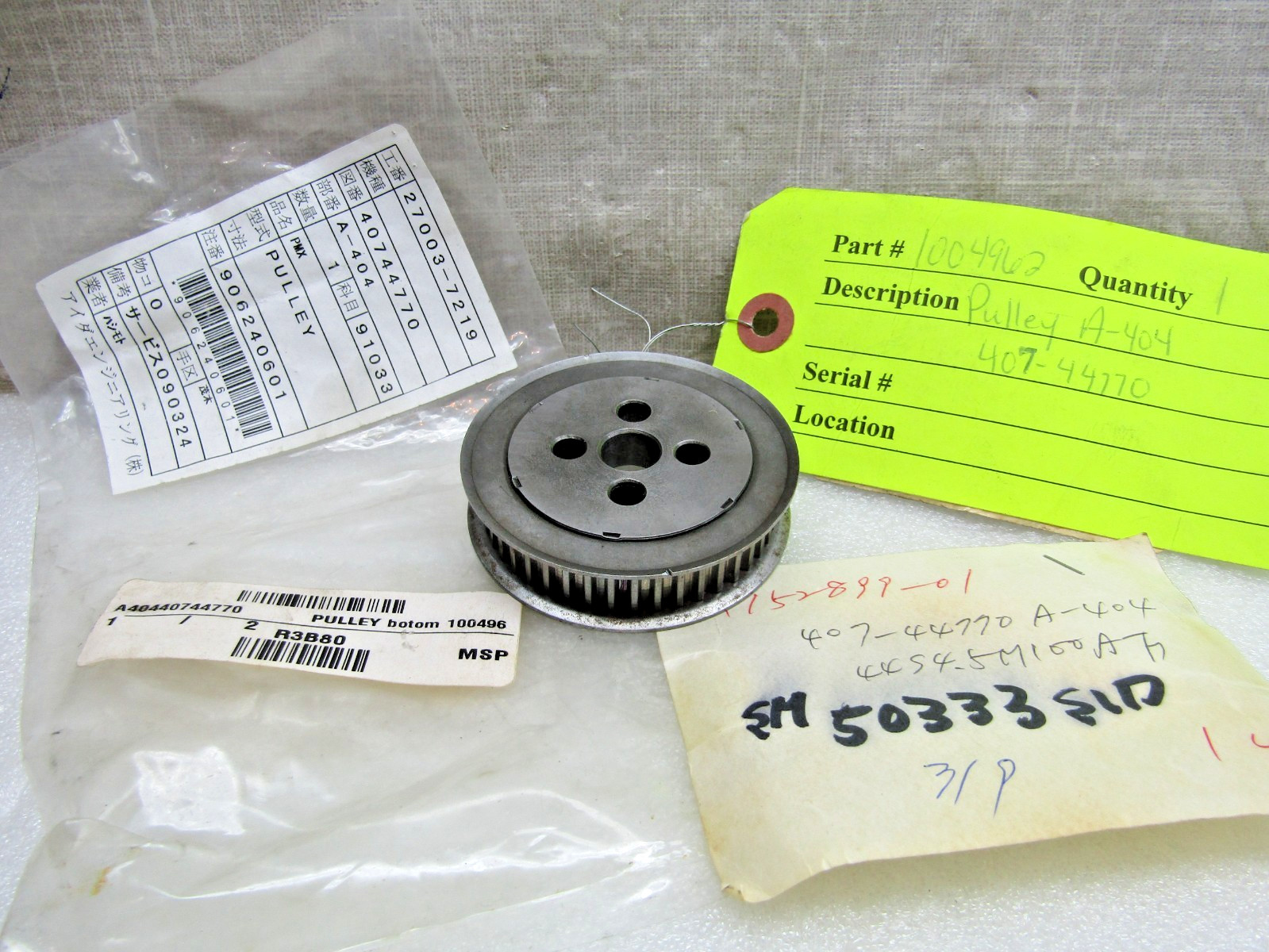 Aida 1004962 407-44770 4.5M 44 Teeth Timing Belt Pulley 12mm Wide *See Photos*