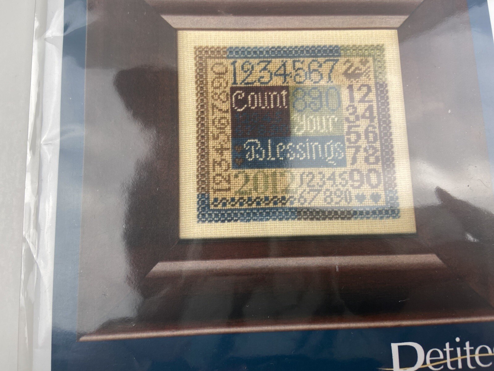 Erica Michaels Count Your Blessings Needlepoint Pattern Stitched On Silk Gauze