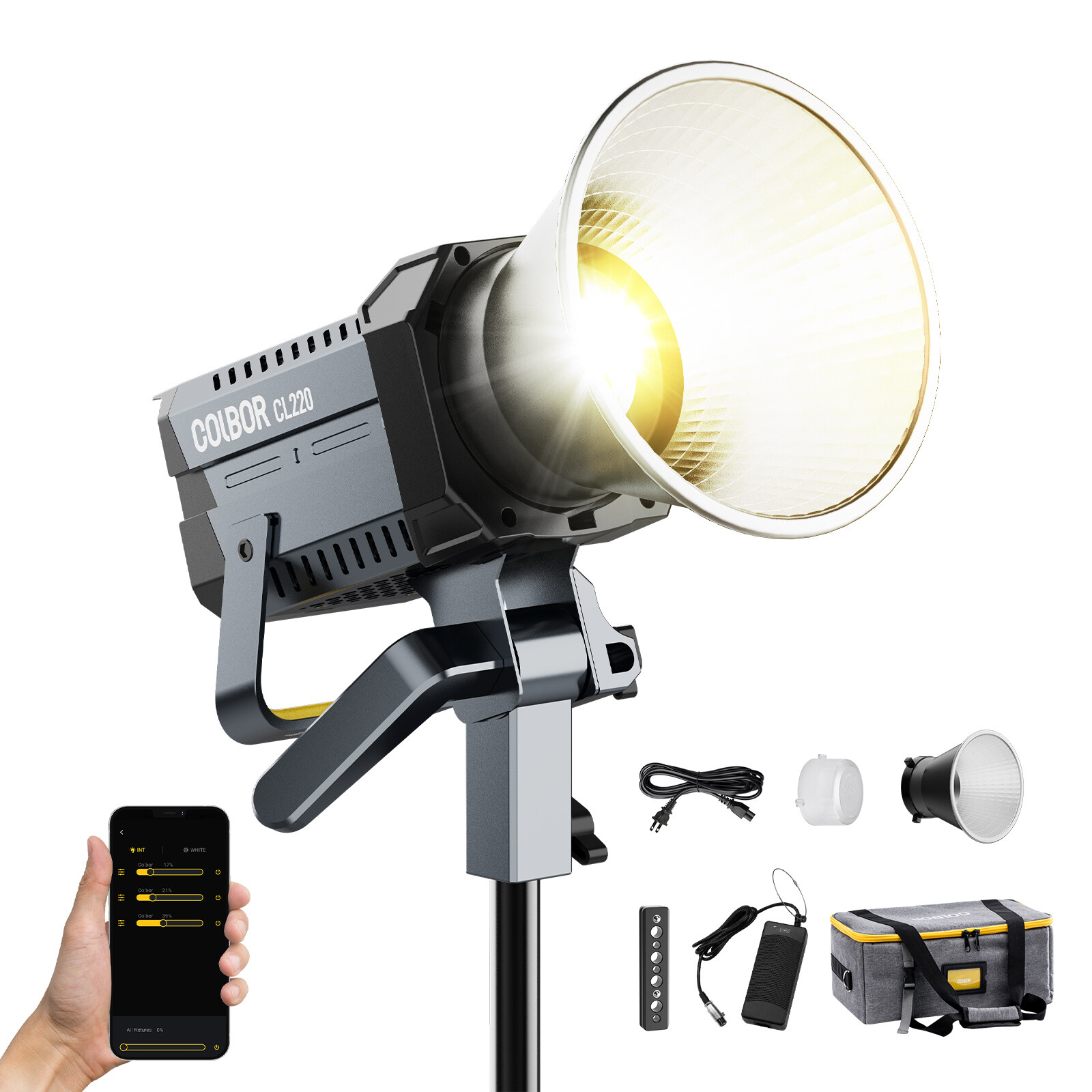 COLBOR CL220 LED Video Light 220W 2700K-6500K Continuous lighting US Plug