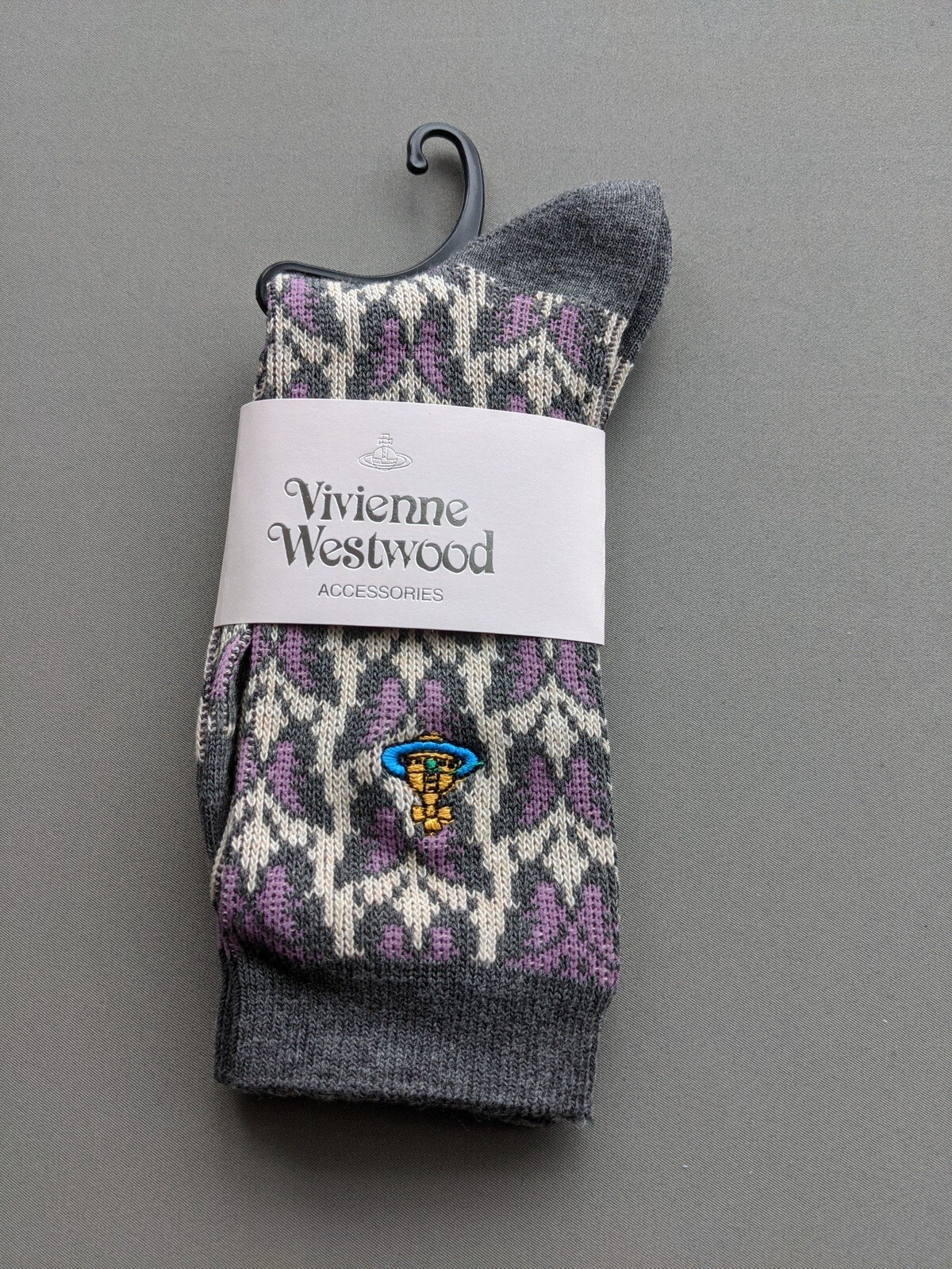 Vivienne Westwood Mid-Calf  Socks unique pattern 🎈 FREE UK P&P for 5