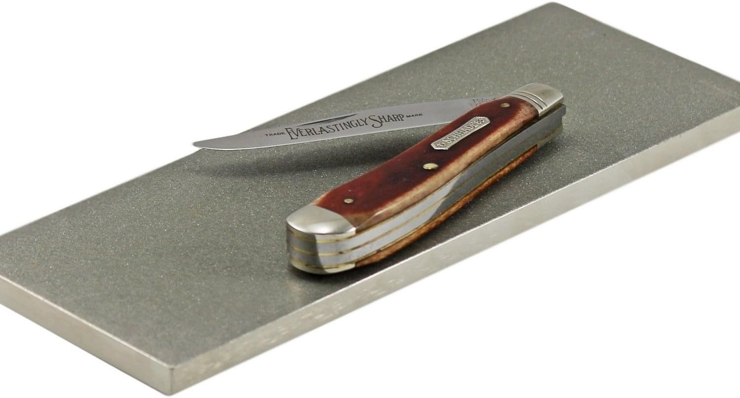 Ultra Sharp Diamond Sharpening Stone 2Sided 8 X 3 Coarse Extra Fine Grits HOLDER