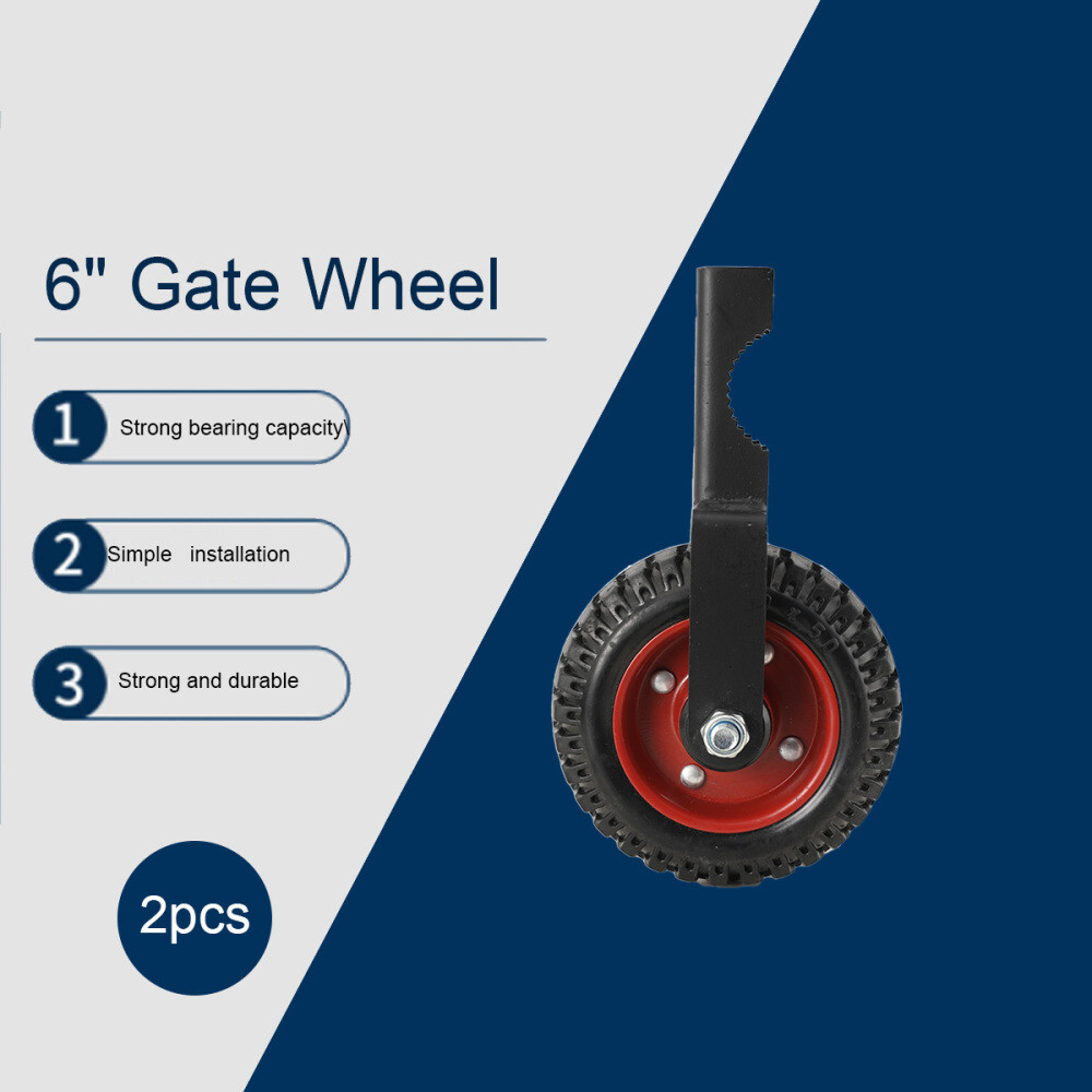 2x 6inch Gate Wheels Chain Link Gate Fence Metal Tube Gate Swing Gate Casters