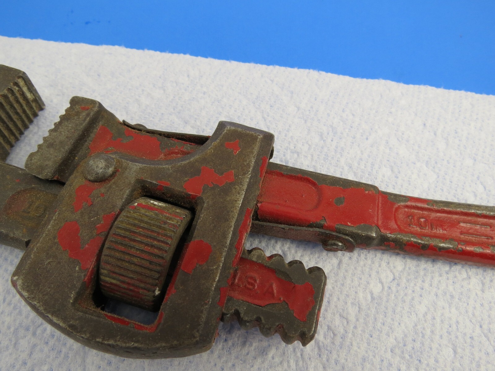 DUNLAP 10” PIPE WRENCH MADE IN USA VINTAGE