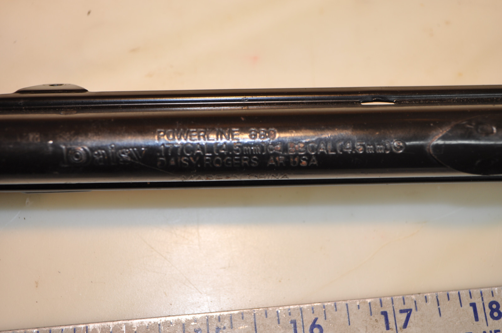 Daisy Powerline Model 880  177 Cal Pellet/ BB Rifle Barrel Cover With Rear Site