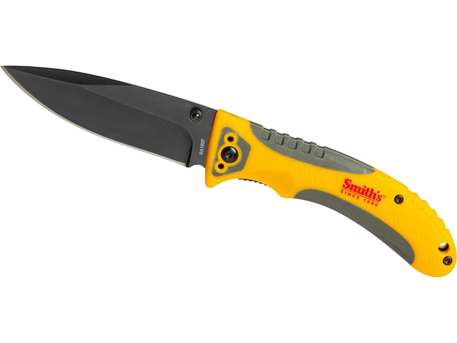 Smith's TrailBreaker Pocket Knife 3.5" Drop Point 420 Black Blade Polymer Handle